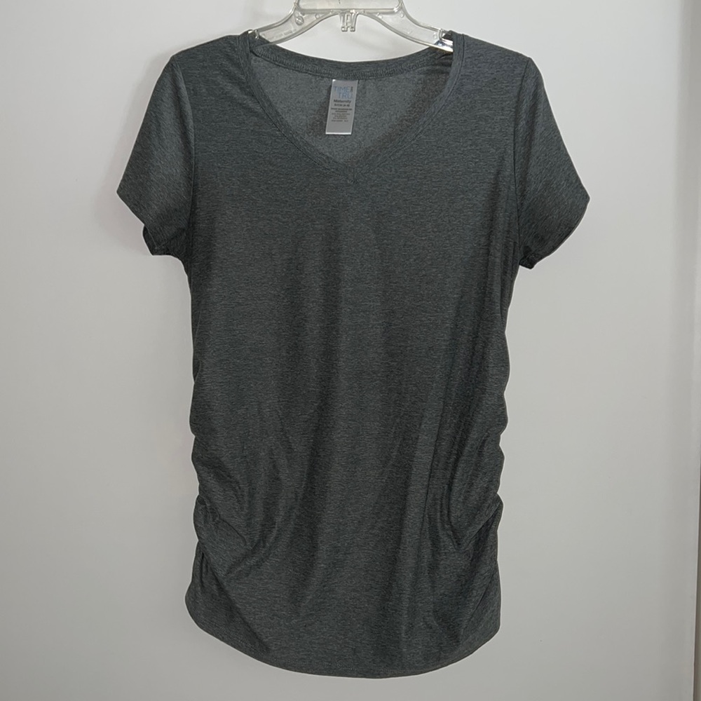 Time and Tru Gray Maternity Shirt
